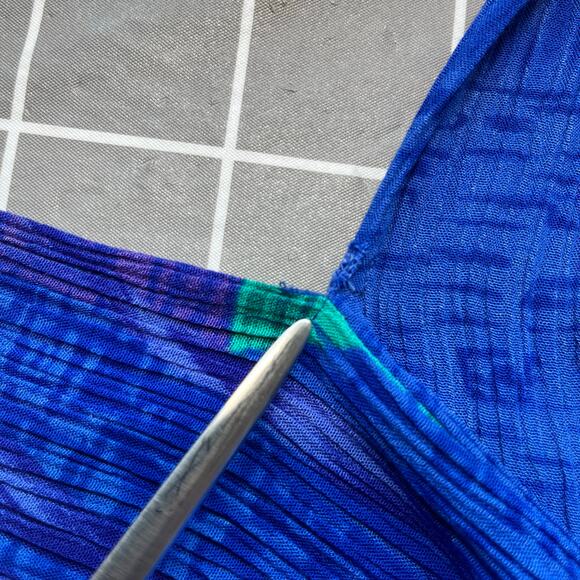 Drapers & Damons Blue Multi Crinkle Floral Sleeveless Midi Shift Dress Plus 14W - Picture 13 of 13